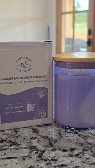 Lavender Hill Springs Signature Beewax Candle - Lavender Hill Springs LLC